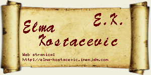 Elma Kostačević vizit kartica